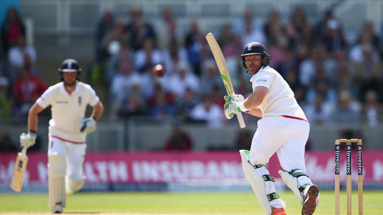 Ian Bell of England clips a delivery