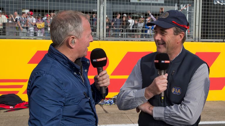 Nigel Mansell and Martin Brundle 