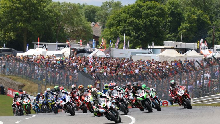 Packed grids and tight racing in the British Superbike Championship