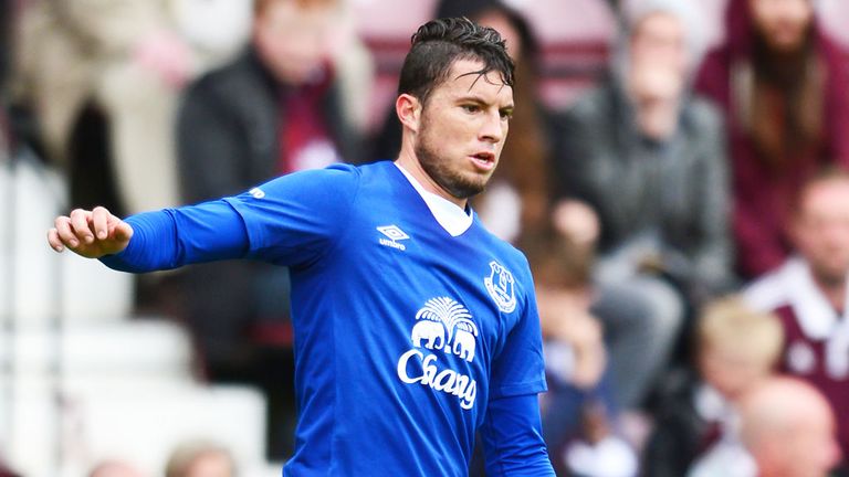 Everton defender Bryan Oviedo returned to action against Hearts