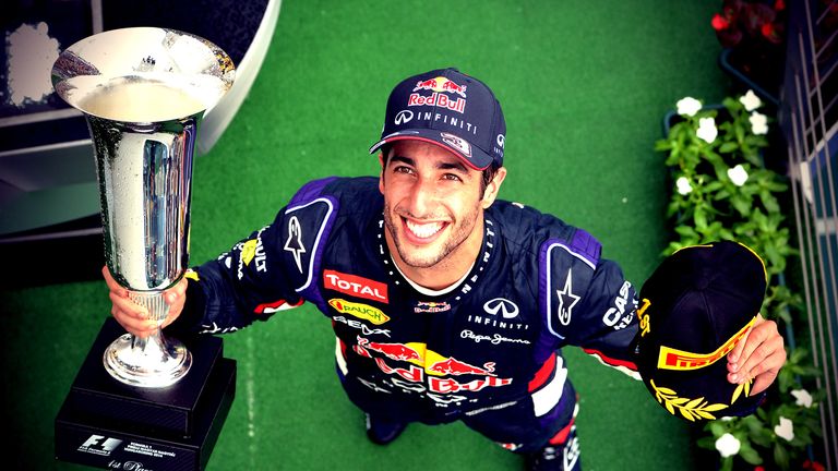 Race winner Daniel Ricciardo
