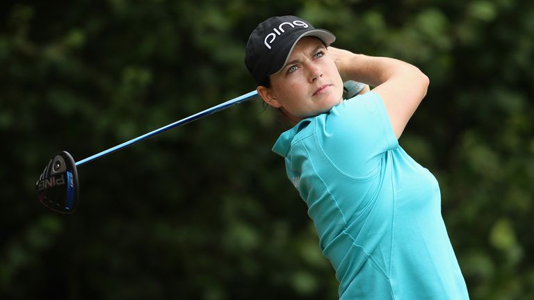 Caroline Masson of Germany in action during the first round of the ISPS Handa Ladies European Masters
