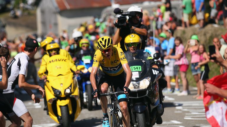Chris Froome on his way to winning stage 10 of the Tour de France