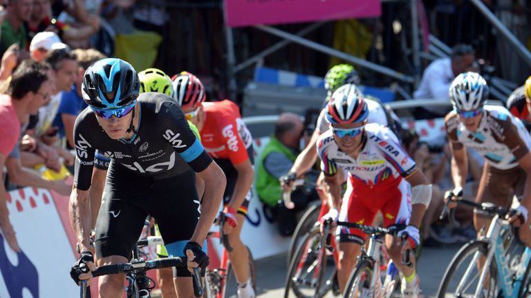 Chris Froome attacks on stage three of the 2015 Tour de France