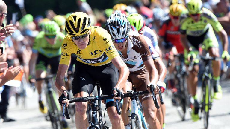 Chris Froome on stage eight of the 2015 Tour de France