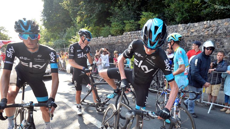 Chris Froome after a crash on stage six of the 2015 Tour de France