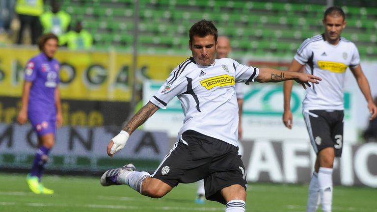 Adrian Mutu in action for AC Cesena.
