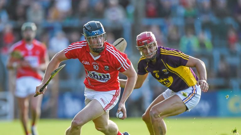 Cork's Conor Lehane gets past Lee Chin of Wexford.  