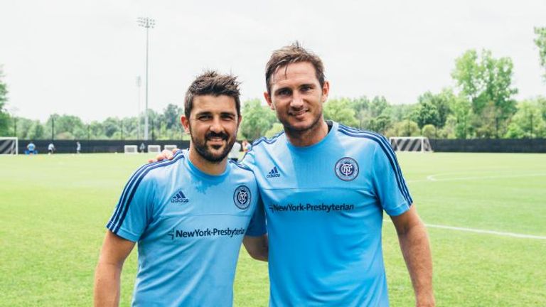 David Villa and Frank Lampard