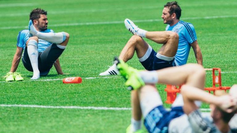 David Villa and Frank Lampard