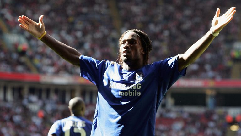 Didier Drogba inspired Chelsea to a 2-1 win over Arsenal in the 2005 Charity Shield 