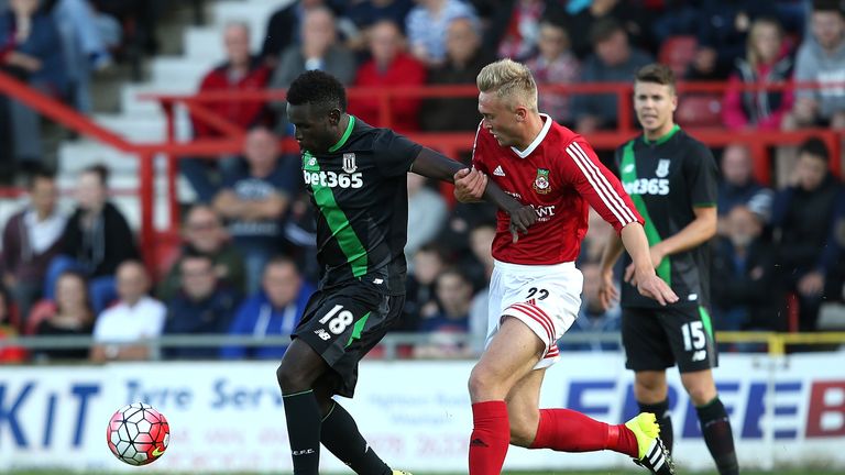 Mame Biram Diouf opened the scoring for Stoke against Wrexham