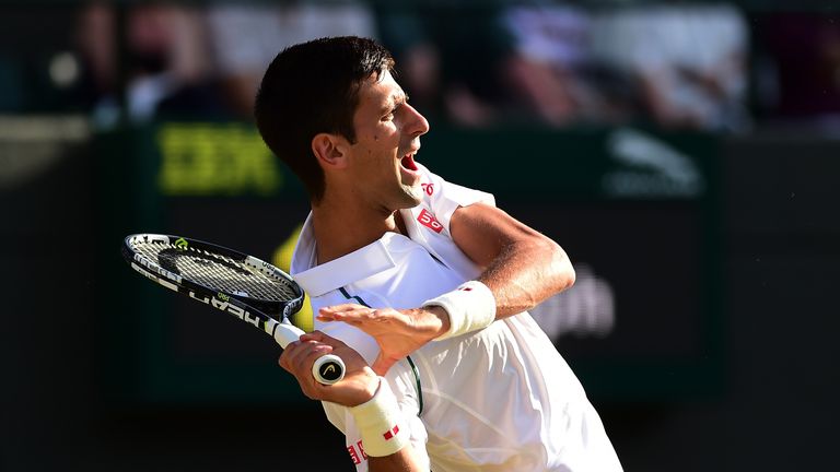 Novak Djokovic in full voice for his tough battle with Kevin Anderson