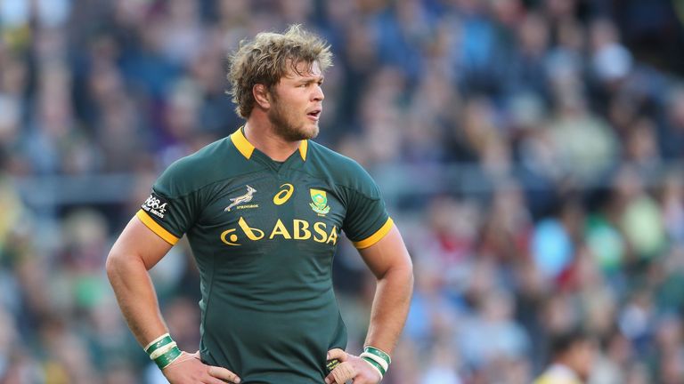 Duane Vermeulen looks on during the Springboks' game against Australia