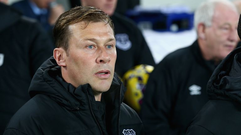 Duncan Ferguson as Everton coach during the Premier League match between Everton and Liverpool at Goodison Park  