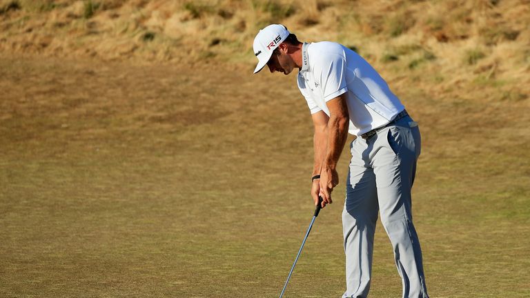 Dustin Johnson finally makes his putt after messing up his US Open chances in June at Chambers Bay