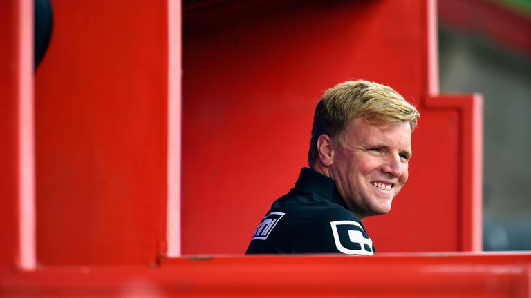 AFC Bournemouth manager Eddie Howe looks on before the Pre season friendly match between Exeter City and AFC Bournemouth at St 