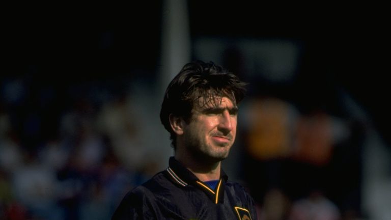 28 Aug 1993:  Eric Cantona of Manchester United pauses for breath during the Football Association Carling Premiership match against Southampton at The Dell
