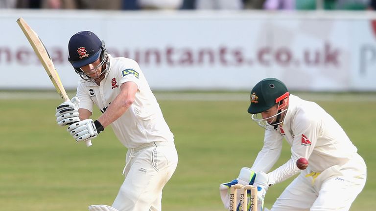 Essex opener Tom Westley had the better of the exchange with Australia at Chelmsford