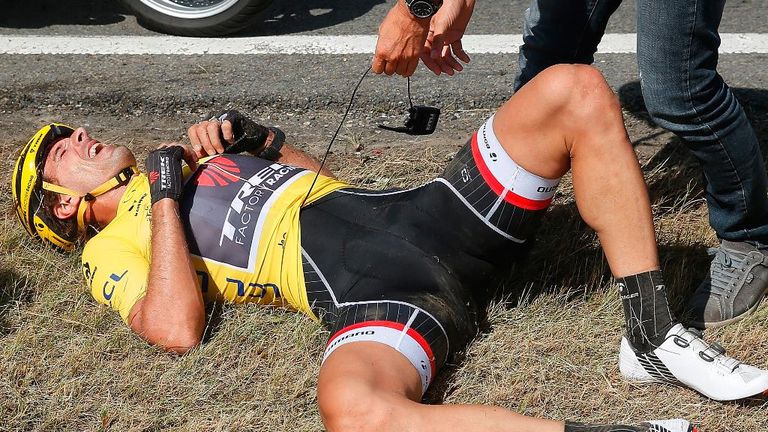 Fabian Cancellara, crash stage three of the 2015 Tour de France 