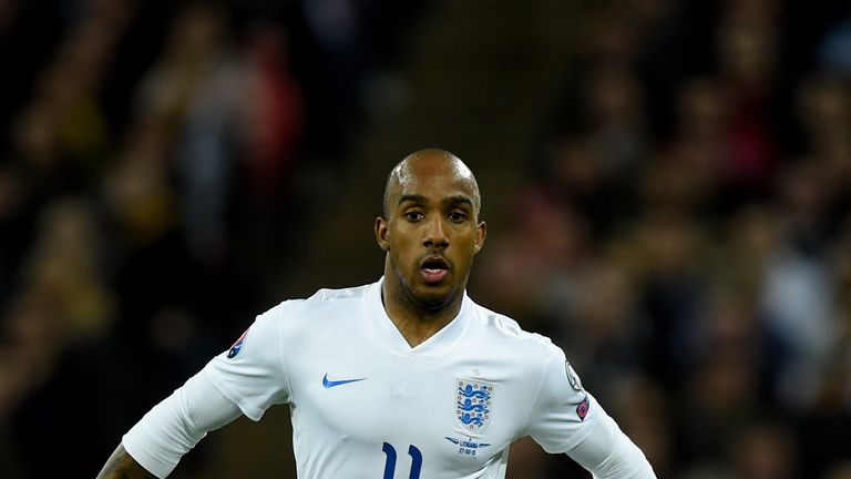Fabian Delph of England runs with the ball