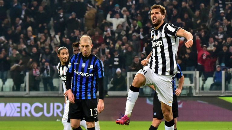 Juventus forward Fernando Llorente celebrates