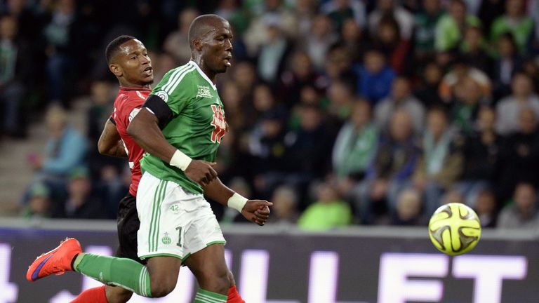 Florentin Pogba during the French Ligue 1 match between Saint-Etienne and Guingamp at the Geoffroy Guichard Stadium.