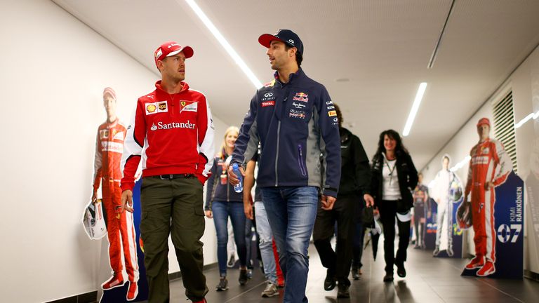 Daniel Ricciardo and Sebastian Vettel 