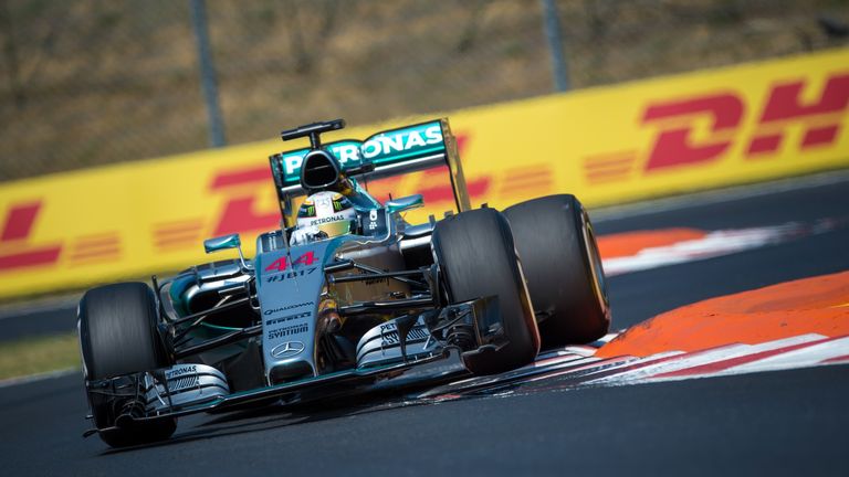 Lewis Hamilton: In action in Hungary