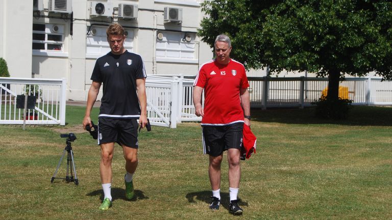 Fulham's Matt Smith (left) is back on the training pitch and ready for the gruelling pre-season regime