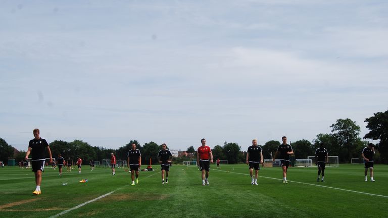 Fulham squad preparing for the new season