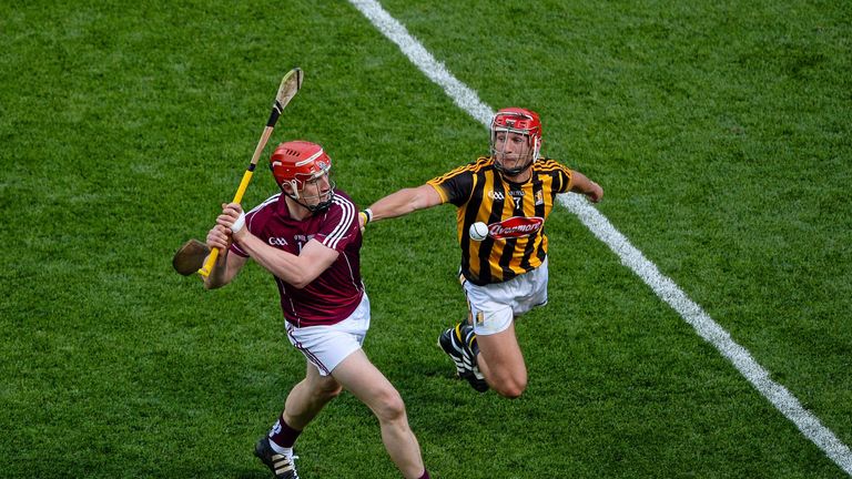 Joe Canning, Galway, in action against Cillian Buckley, Kilkenny