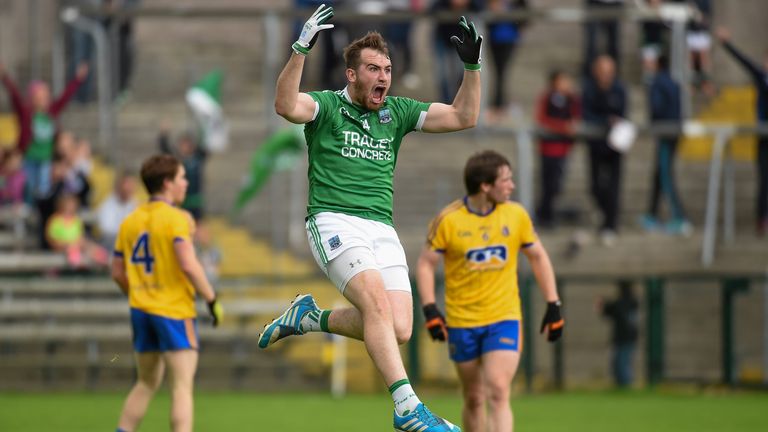 Sean Quigley celebrates after scoring Fermanagh's winning point