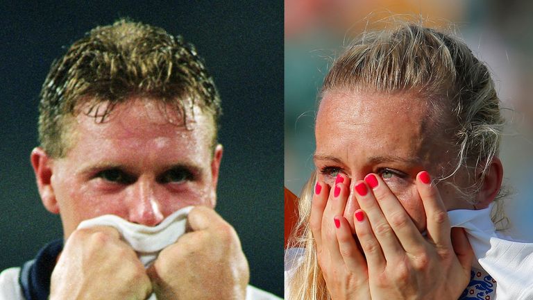 Laura Bassett's tears at the Women's World Cup evoked memories of Gazza's tears in Turin
