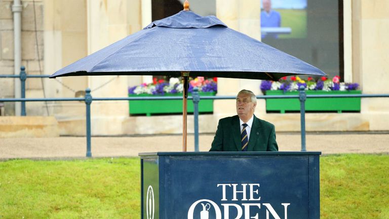 Ivor Robson on his final day as Open Championship starter at The Old Course, St Andrews