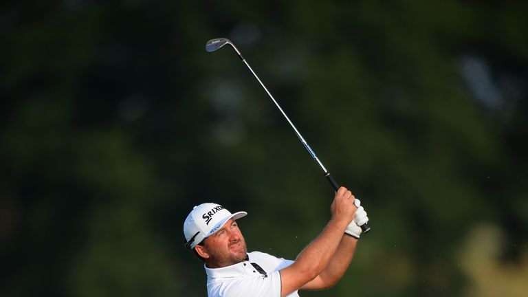 Graeme McDowell of Northern Ireland plays his third shot on the 14th fairway during Alstom Open de France.
