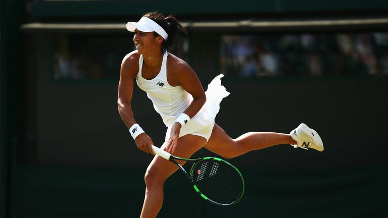 Heather Watson in action