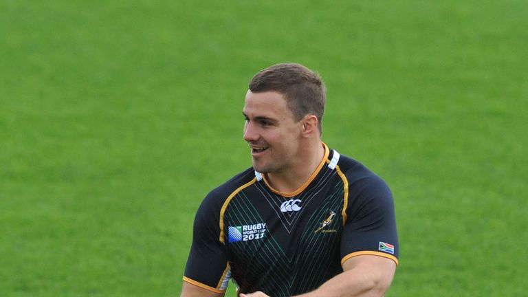 Heinrich Brussouw during the South African national rugby team Captains Run at Hutt Recreation Ground on October 08, 