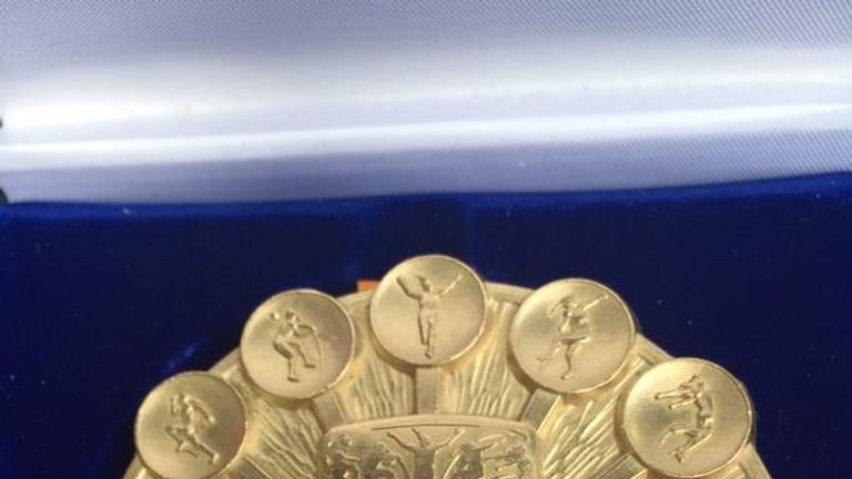 Holly Bradshaw's golden rewards for her efforts at the British Championships (tweeted by Holly)