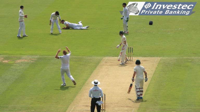 Ian Bell drops Steve Smith off Ben Stokes on day one of the second Ashes Test at Lord's