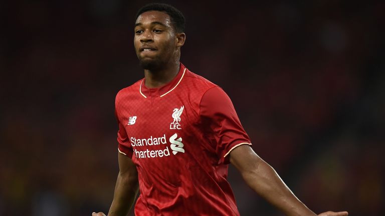 Jordon Ibe celebrates Liverpool's equaliser