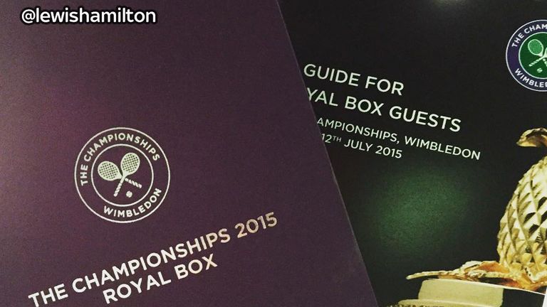 Lewis Hamilton posted a picture of his Royal box invite on Instagram 