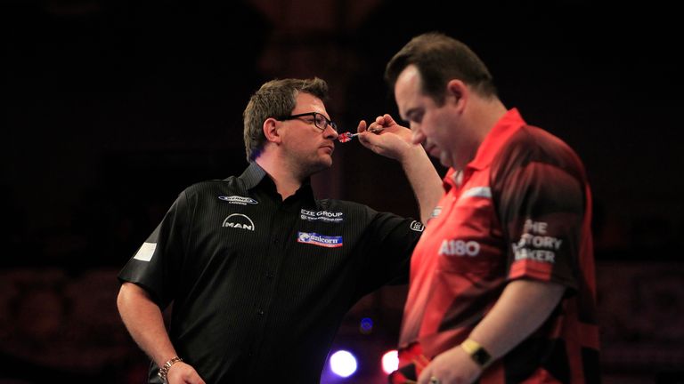 BETVICTOR WORLD MATCHPLAY 2015.WINTER GARDENS,BLACKPOOL.PIC;LAWRENCE LUSTIG.ROUND 2.JAMES WADE V BRENDAN DOLAN.JAMES WADE IN ACTION