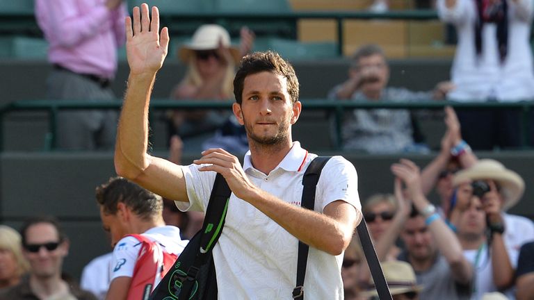 James Ward: Leaves the court after defeat to Vasek Pospisil