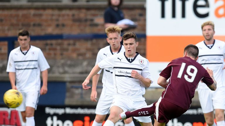 Jamie Walker scores for Hearts at Raith
