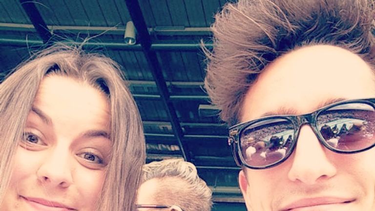 Jessica and her boyfriend enjoying the tennis and strawberries at Wimbledon