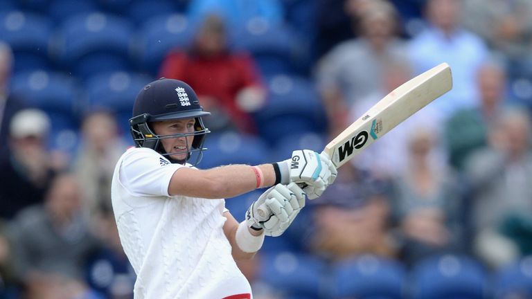 Joe Root of England bats during day one of the 1st Investec Ashes Test match between England and Australia at SWALEC Stadium