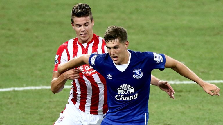 John Stones and Marco van Ginkel in action at the Asia Trophy