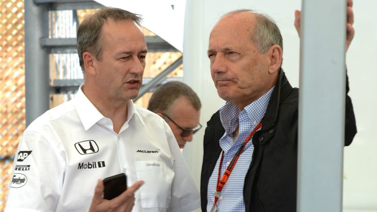 McLaren's Jonathan Neale and Ron Dennis