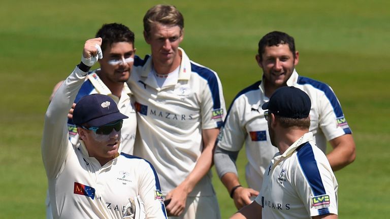 Jonny Bairstow leads Yorkshire off after victory over Durham
